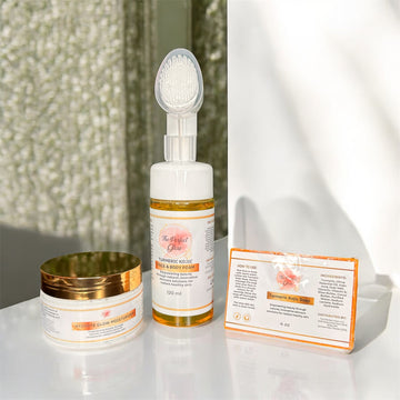 Turmeric Kojic Foaming Cleanser, Turmeric Kojic Soap and Hydrate Glow Moisturizer